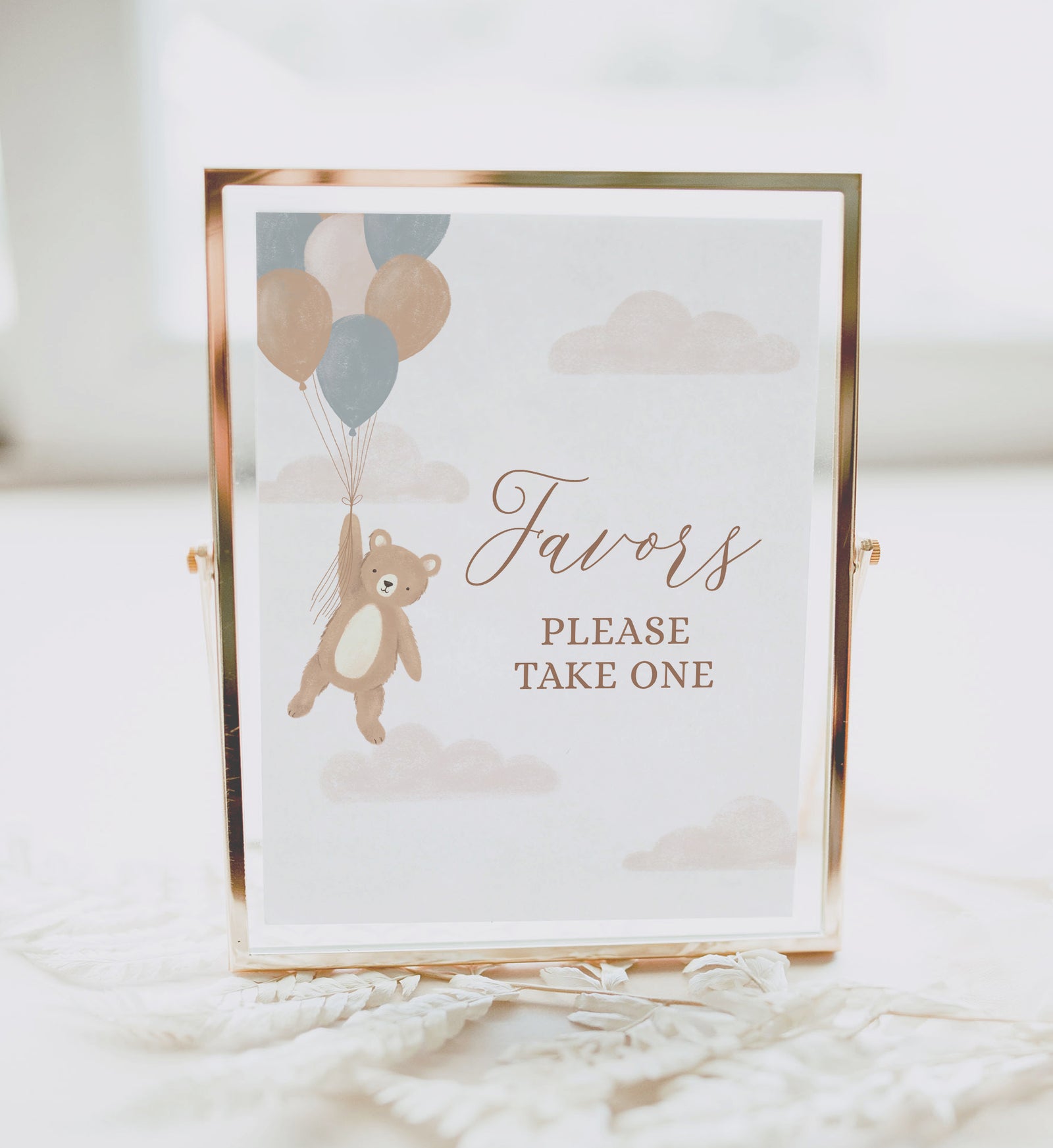 Teddy Bear Baby Shower Favors Sign