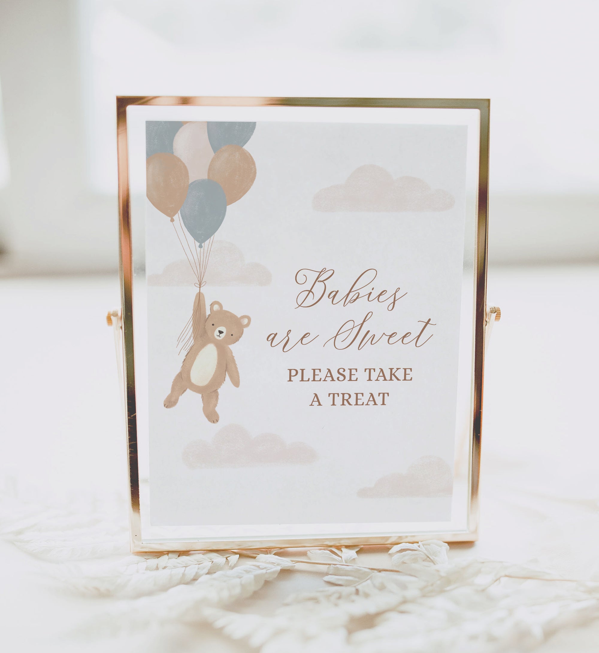Babies are Sweet Take a Treat Teddy Bear Baby Shower Sign