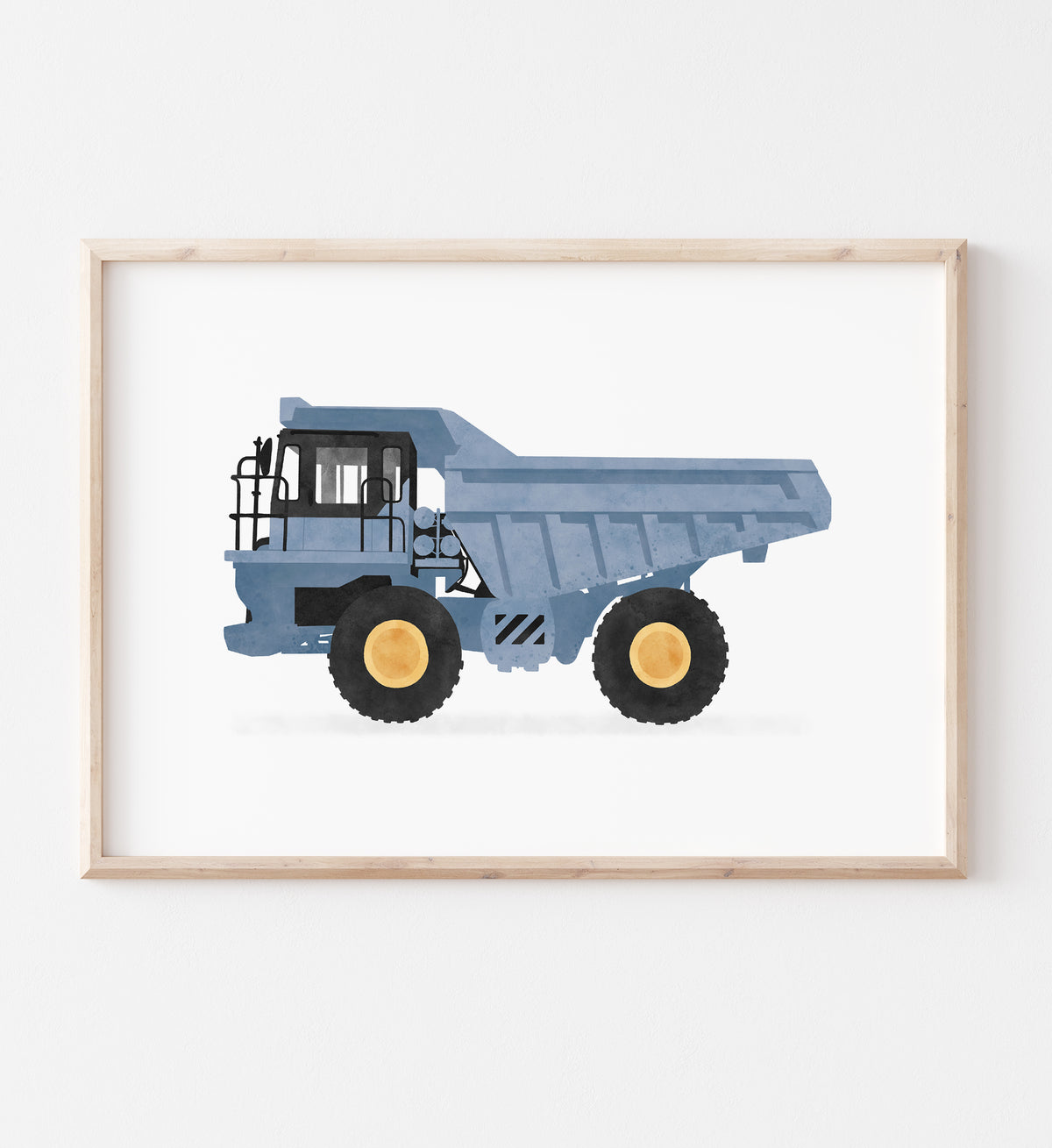 Dump Truck Horizontal Print - Blue