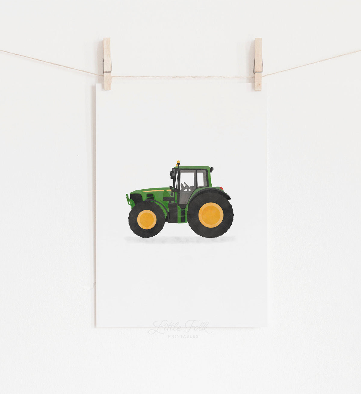 Tractor Print - Green