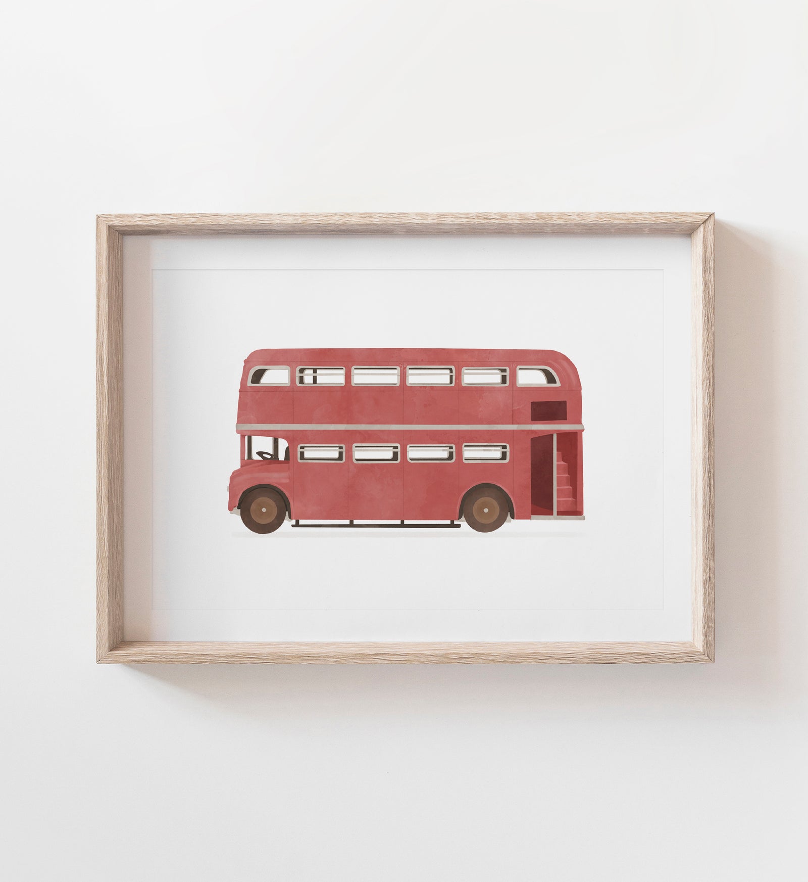 Vintage Double Decker Print