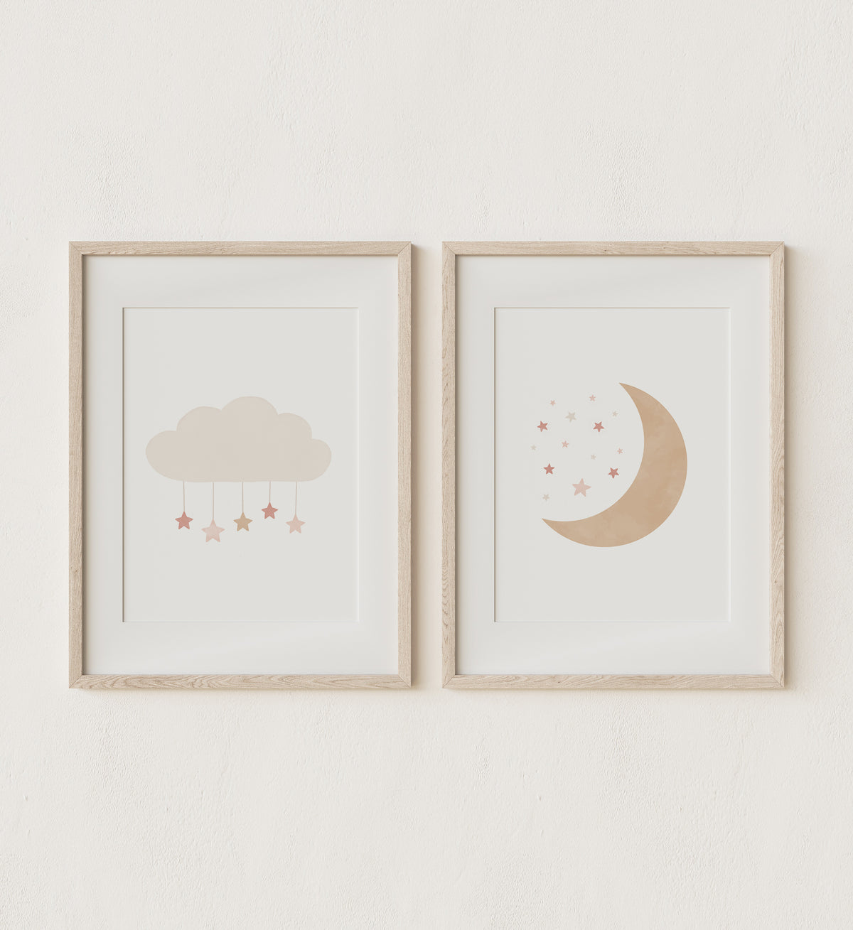Cloud and Moon Set of 2 Prints - PNCP