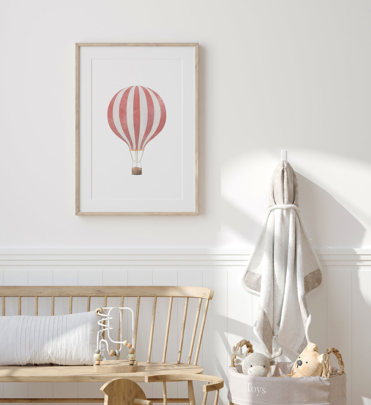 Hot Air Balloon Print - Red