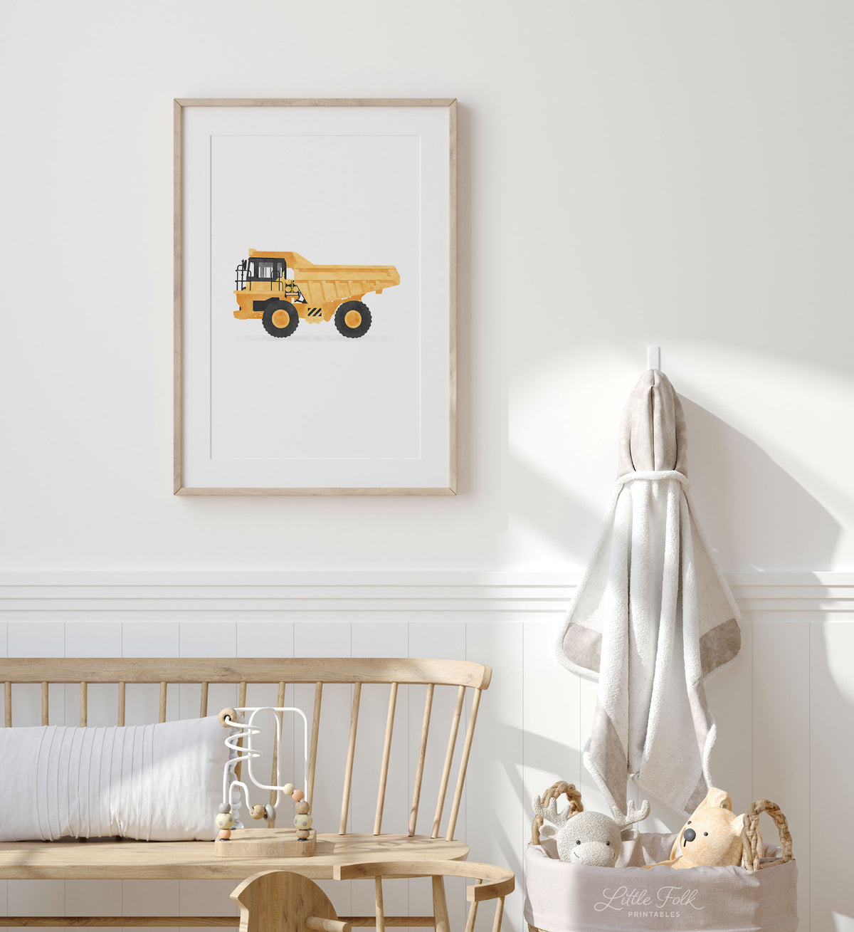 Dump Truck Print - Yellow