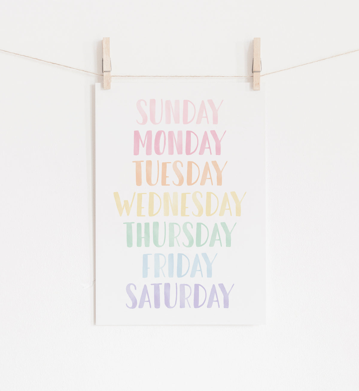 Days of the Week Print - PRCP