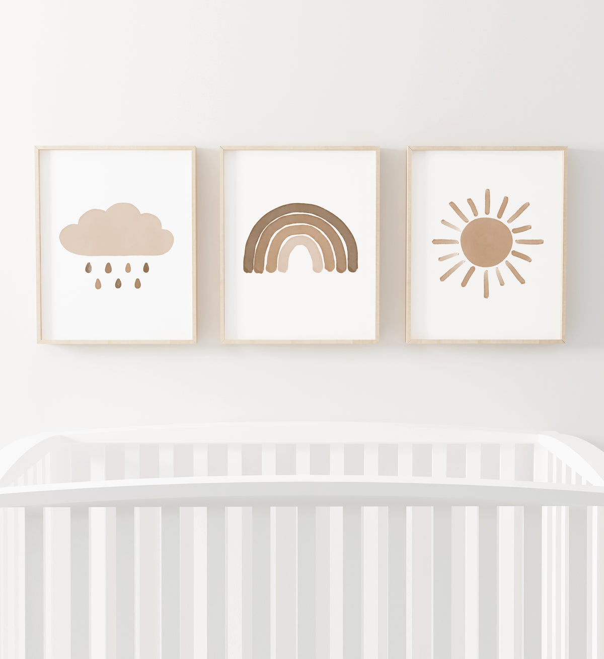 Rainbow, Cloud, and Sun Set of 3 Prints - BRCP