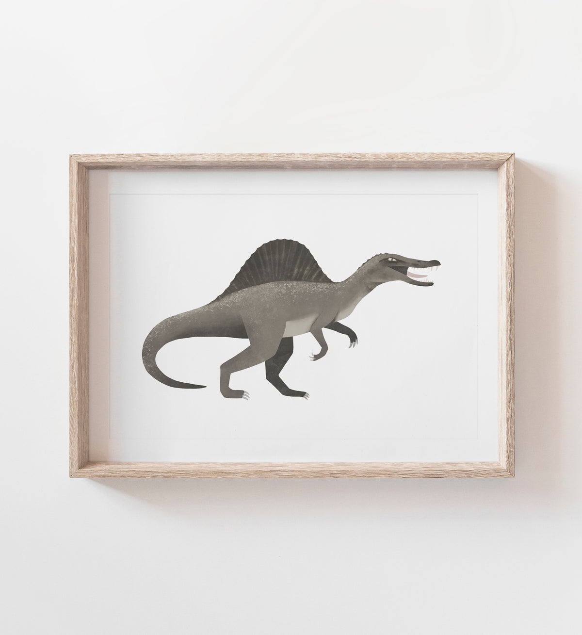 Spinosaurus Print - Gray