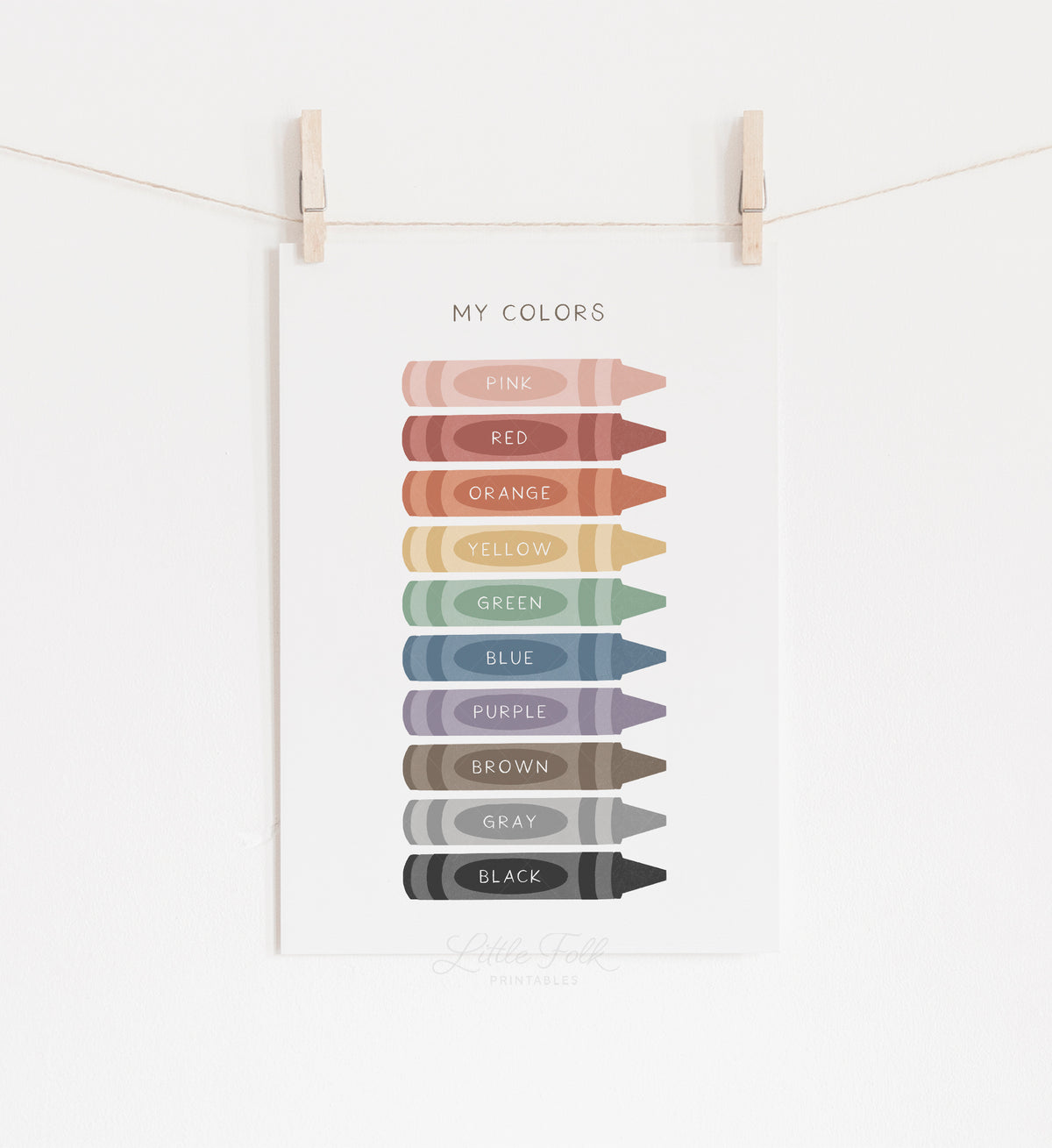 Crayon Colors Print - MRCP