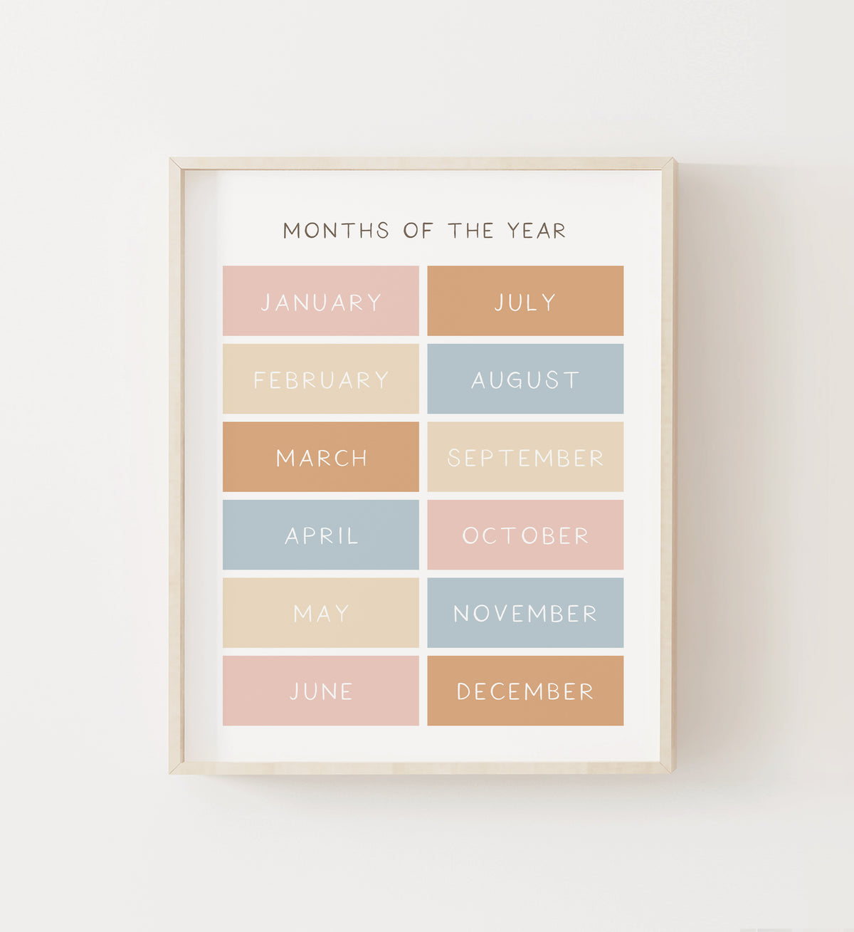 Months of the Year Print - BHCP