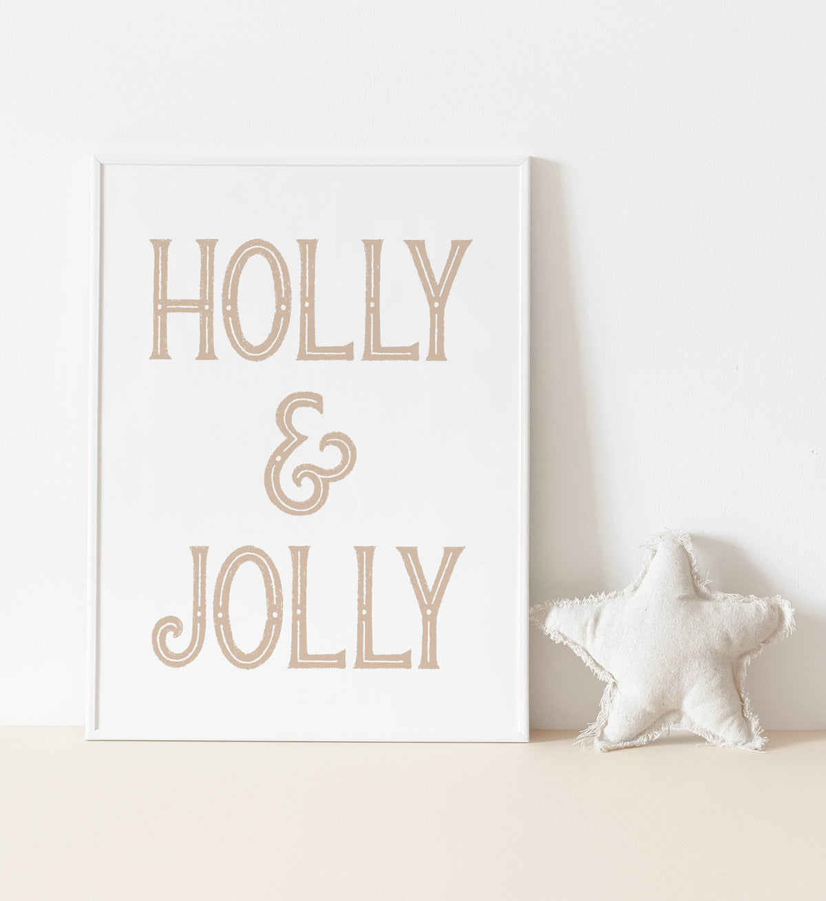 Gold Holly &amp; Jolly Print