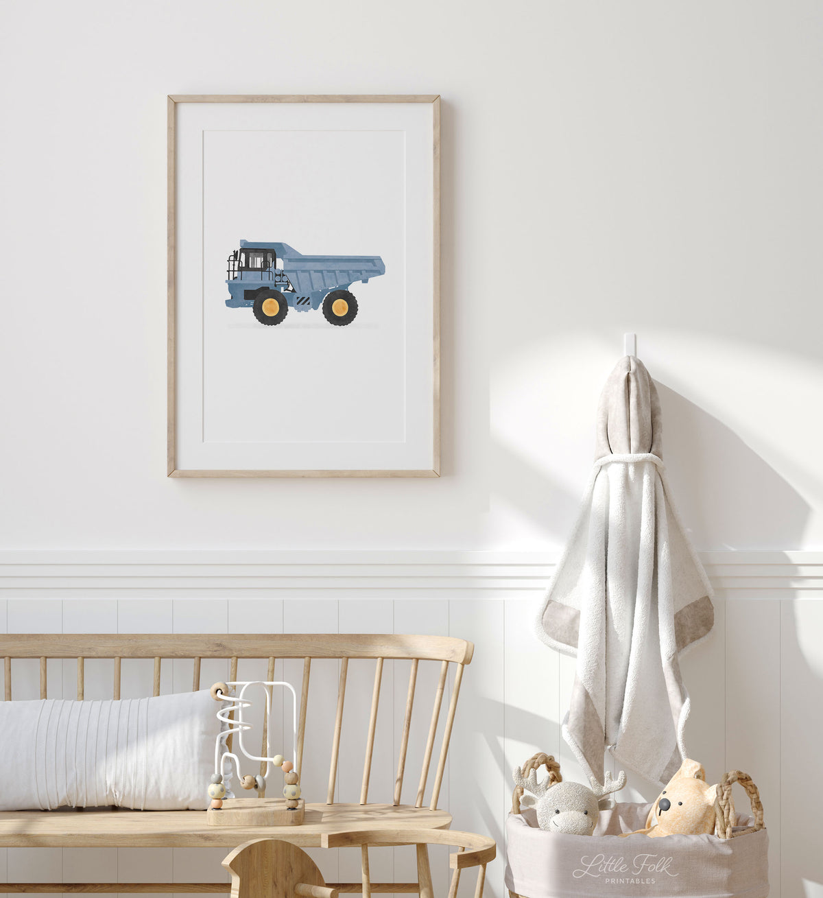 Dump Truck Print - Blue