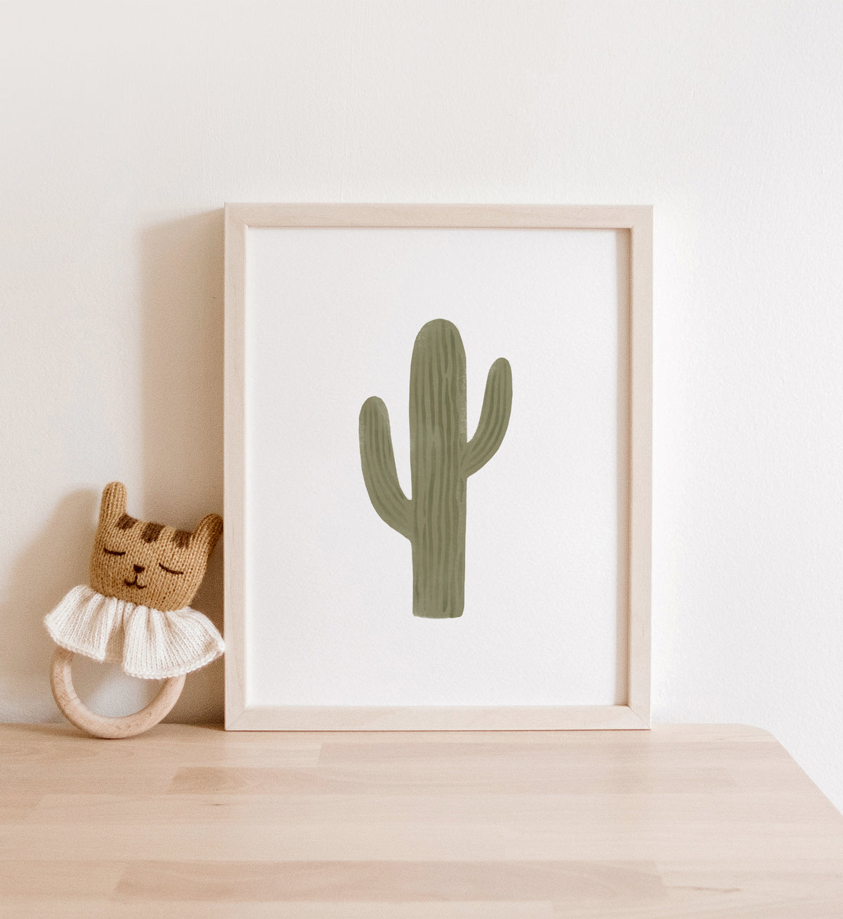Saguaro Cactus Print - Dark Green