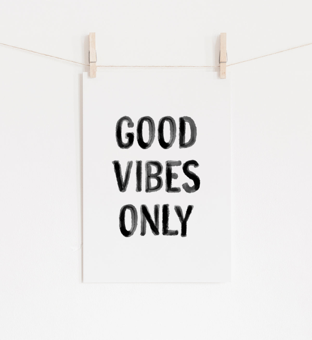 Good Vibes Only Print - Black