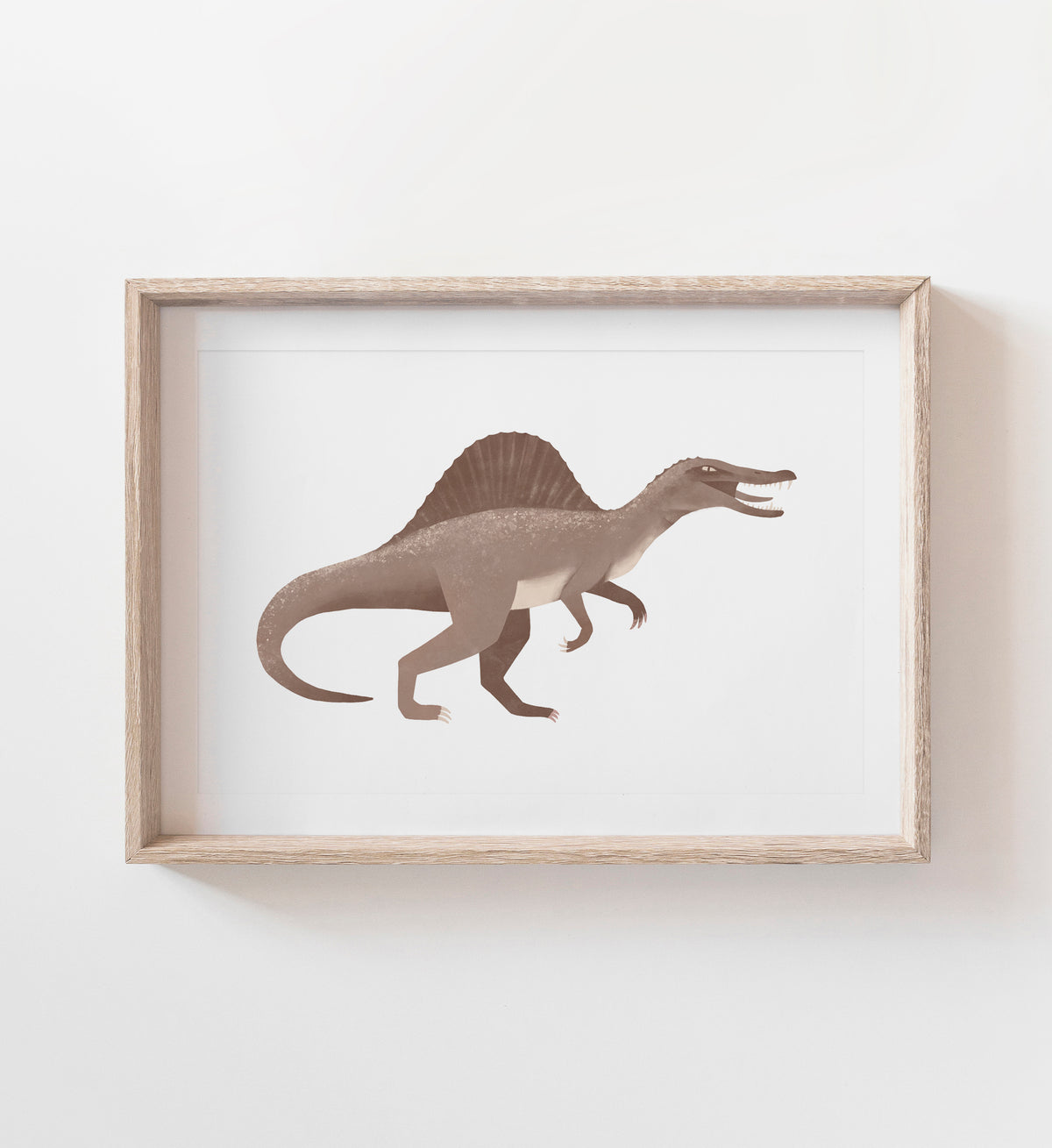 Spinosaurus Print - Brown