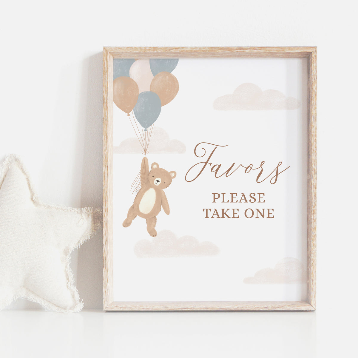 Teddy Bear Baby Shower Favors Sign