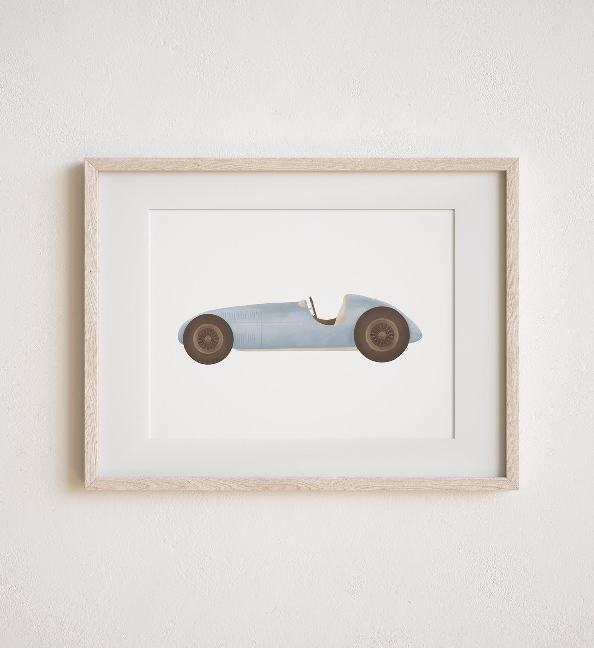 Race Car Print - Blue