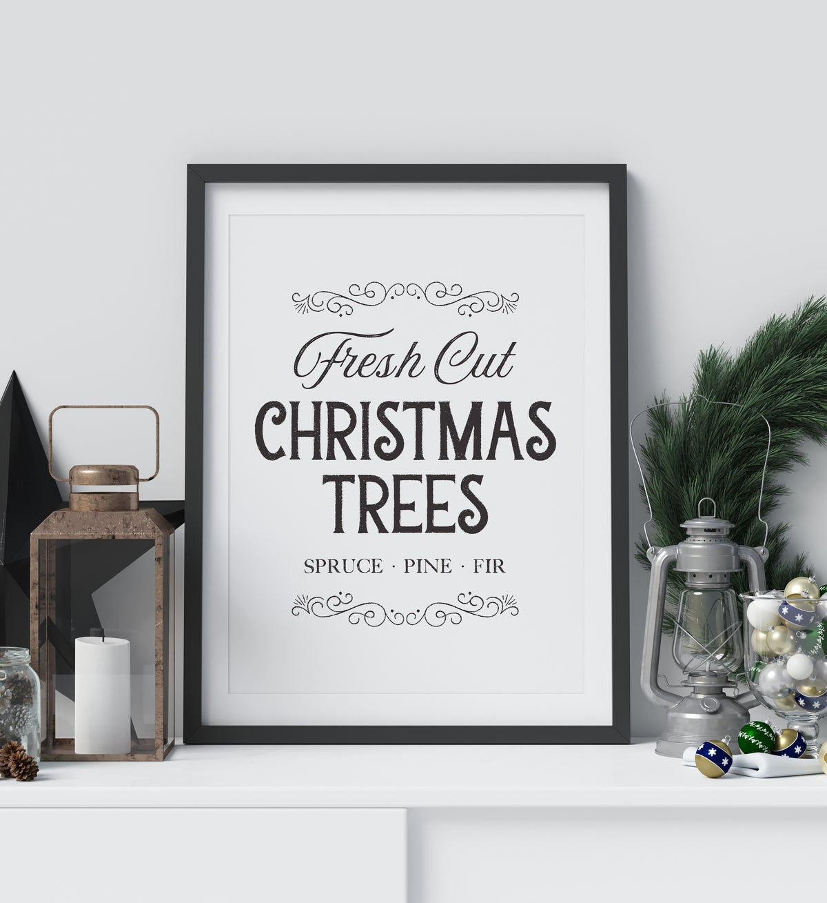Fresh Cut Christmas Trees Print