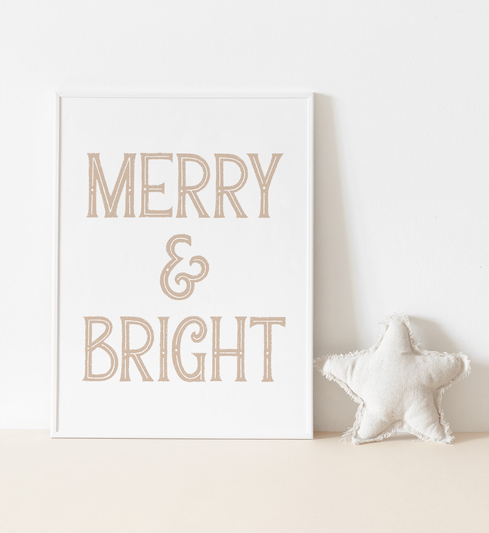 Gold Merry & Bright Print