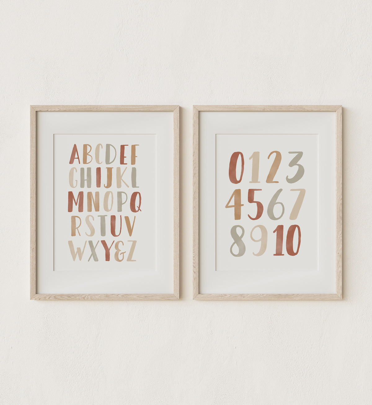 Alphabet and Numbers Set of 2 Prints - TCCP