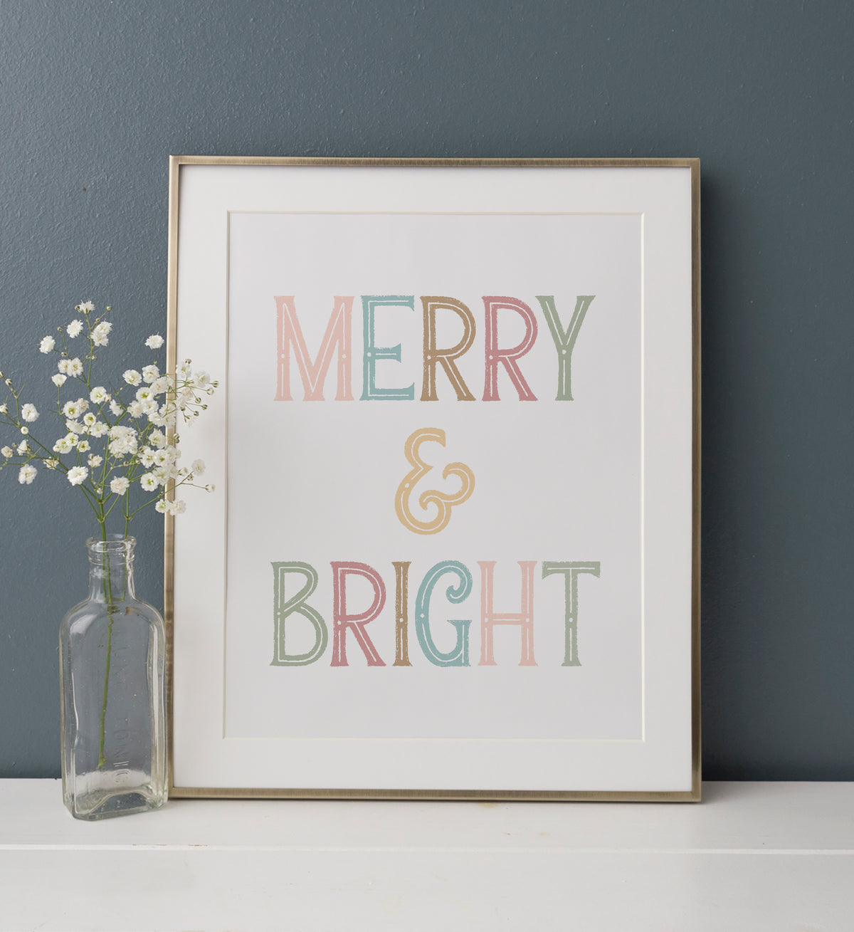 Colorful Merry &amp; Bright Print
