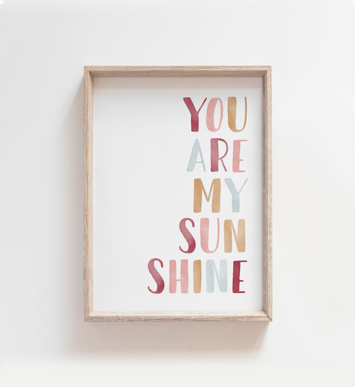 You Are My Sunshine Print - Hot Pink