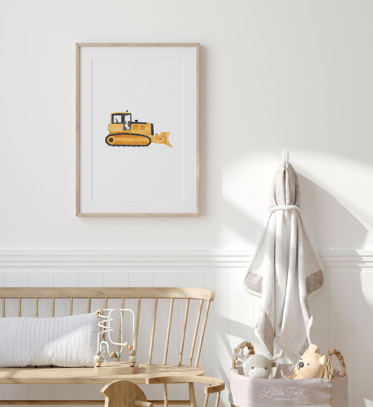 Bulldozer Print - Yellow