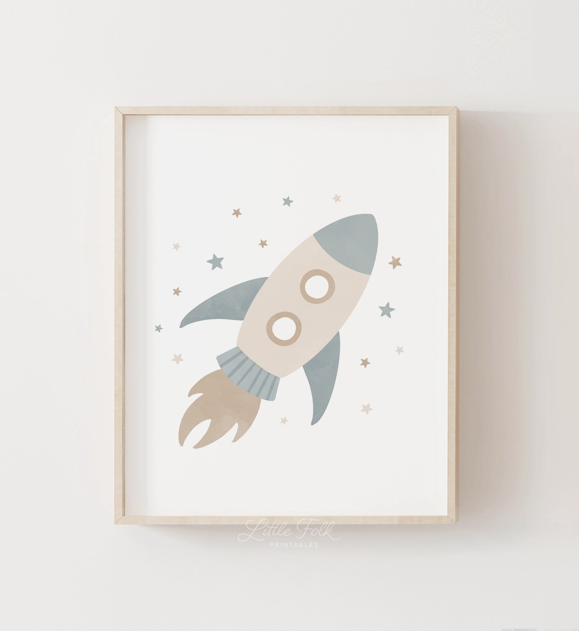 Rocket Ship Print - BNCP - Little Folk Printables