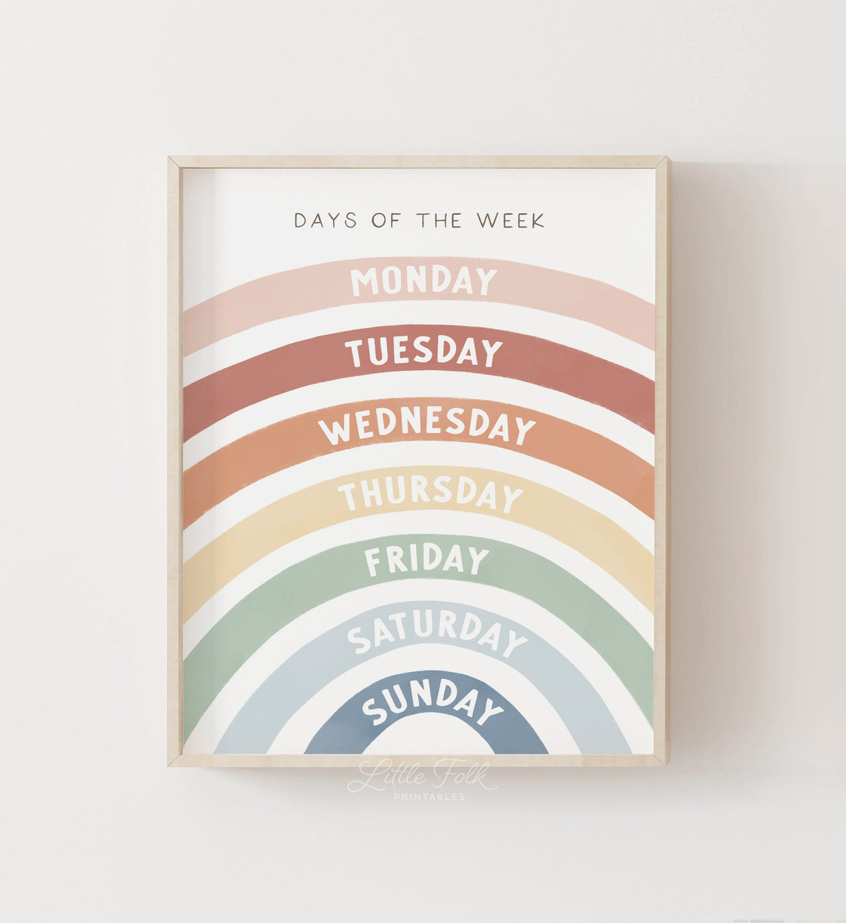 Rainbow Days of the Week Print - MRCP