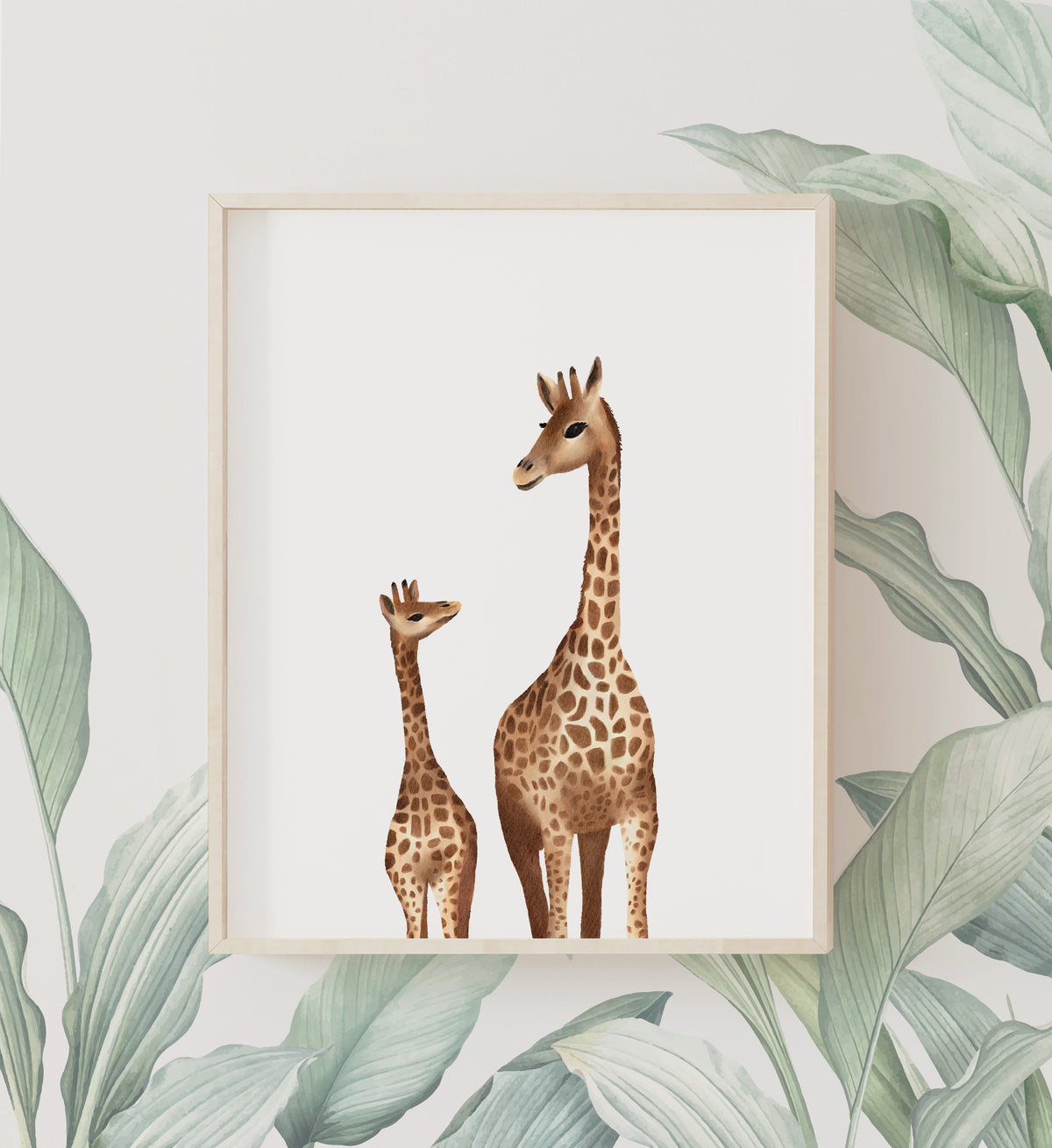 Baby and Mama Giraffe Print