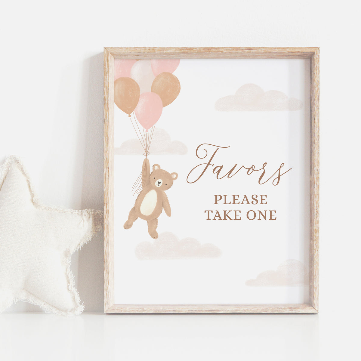 Teddy Bear Baby Shower Favors Sign