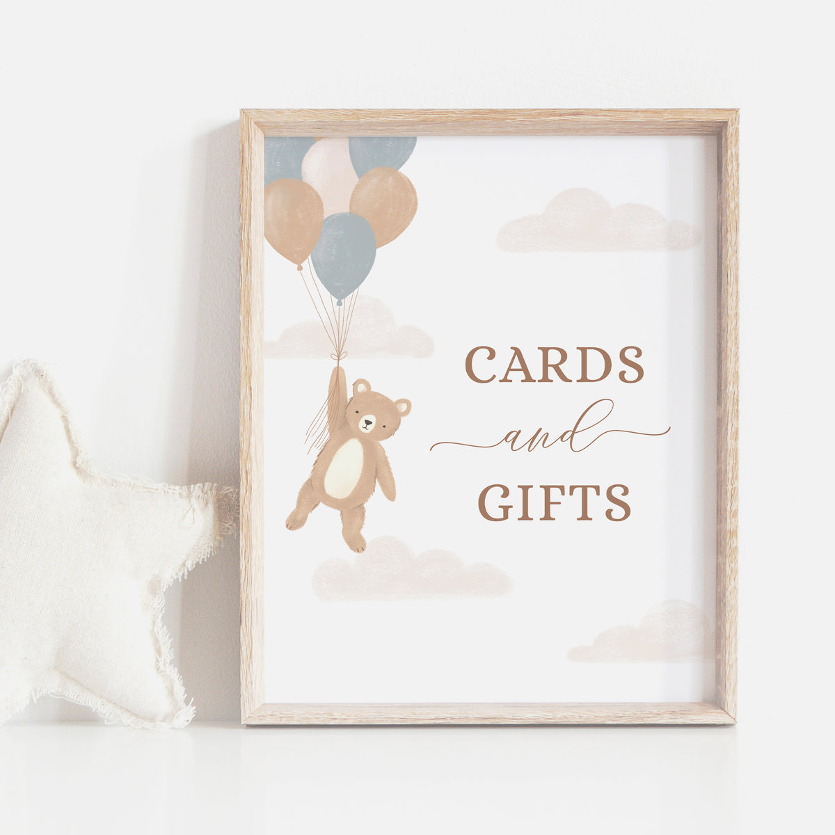 Teddy Bear Baby Shower Cards and Gifts Sign
