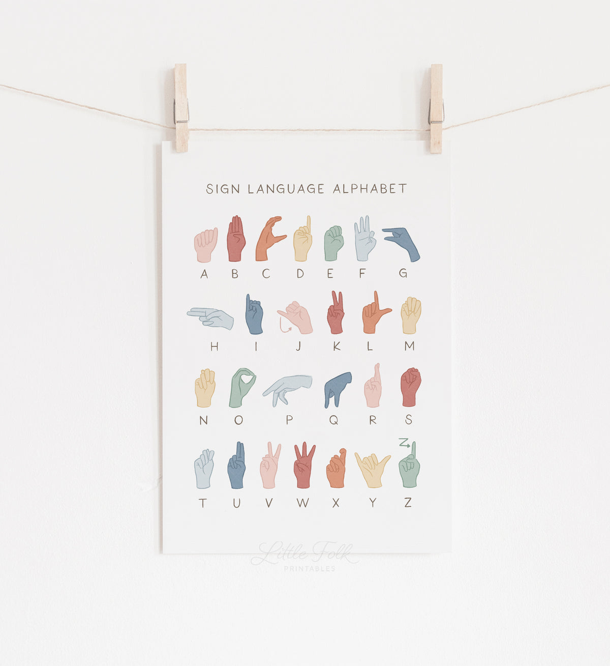 American Sign Language Alphabet Print - MRCP