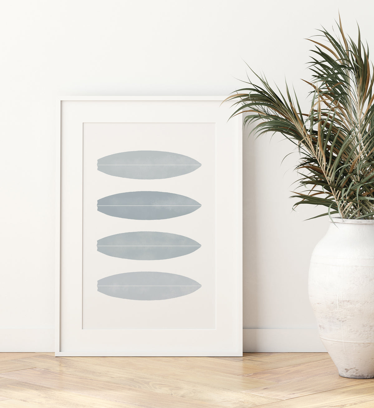 Surfboards Print - Blue Gray