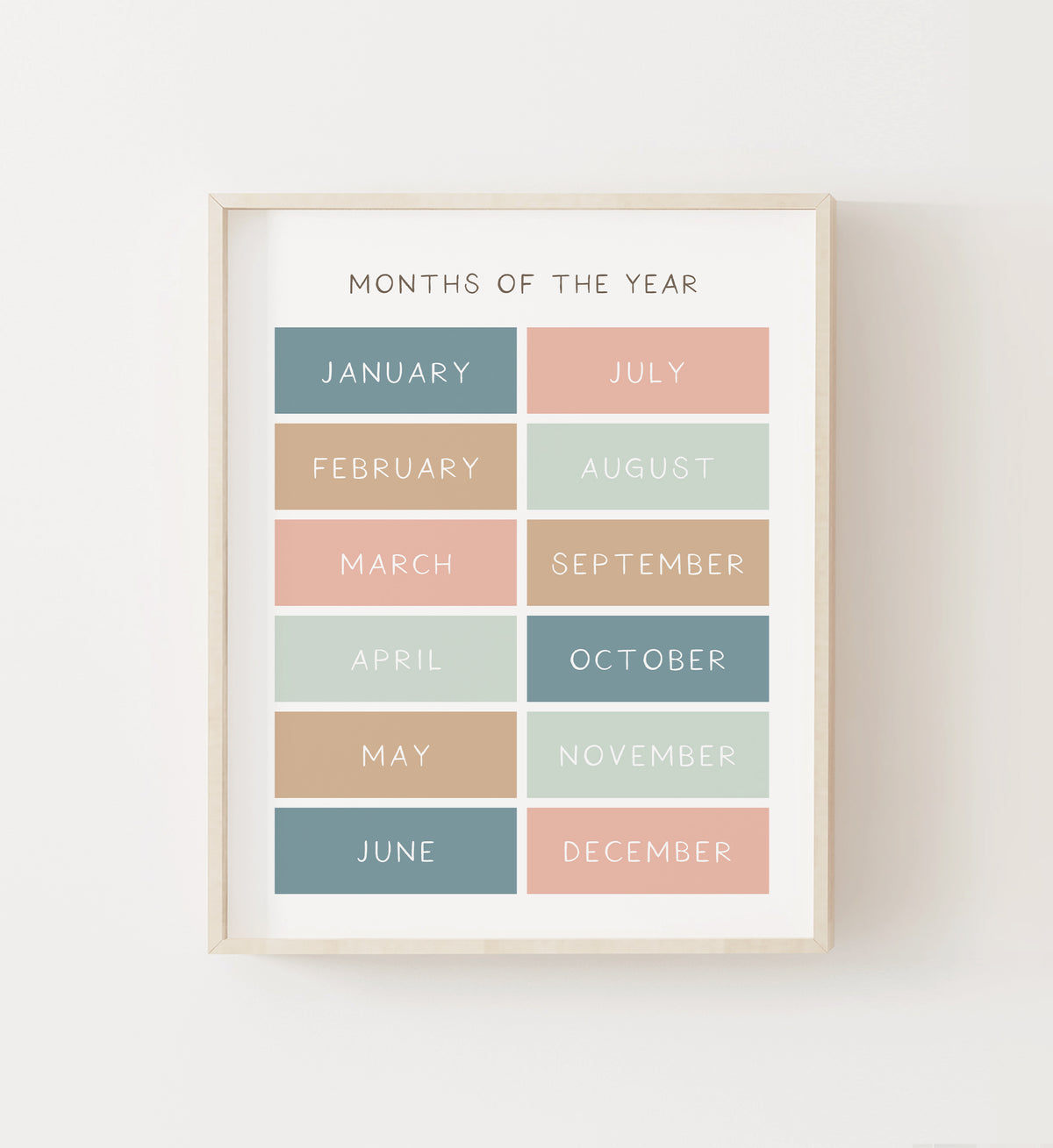 Months of the Year Print - MPCP