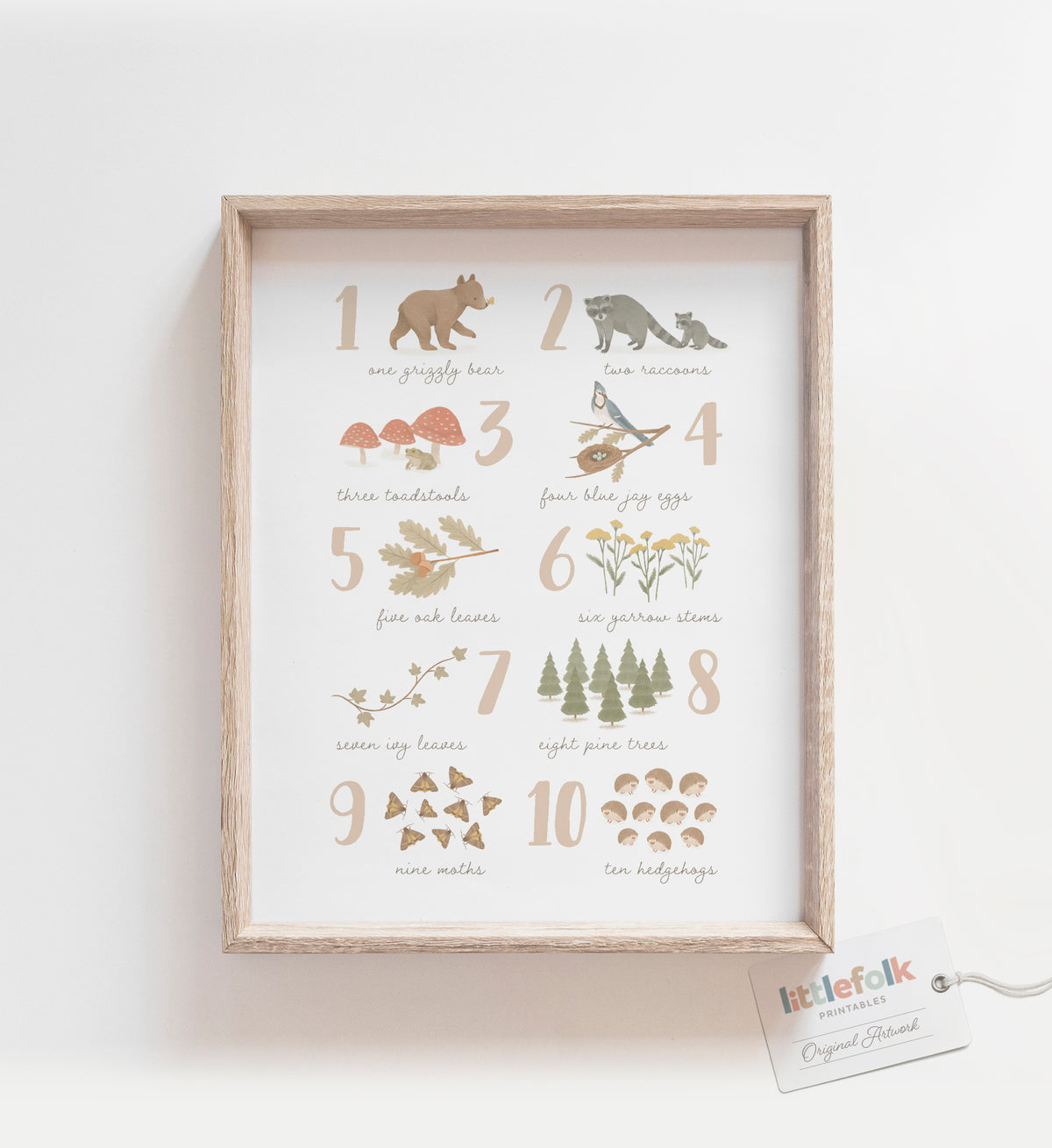 Woodland Counting Print No. 2