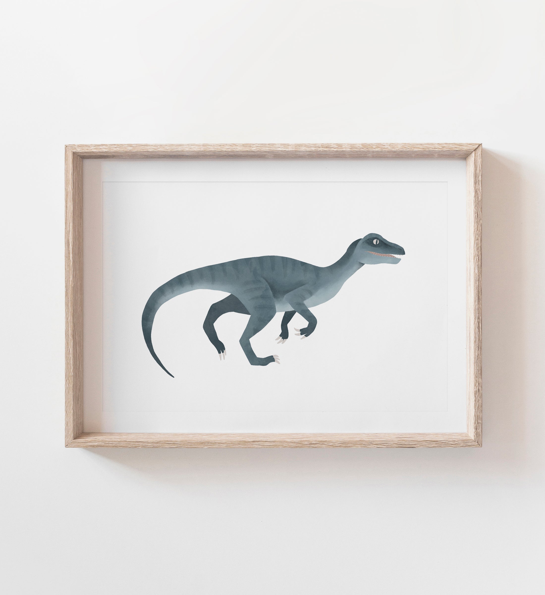 Raptor Print - Blue - Little Folk Printables