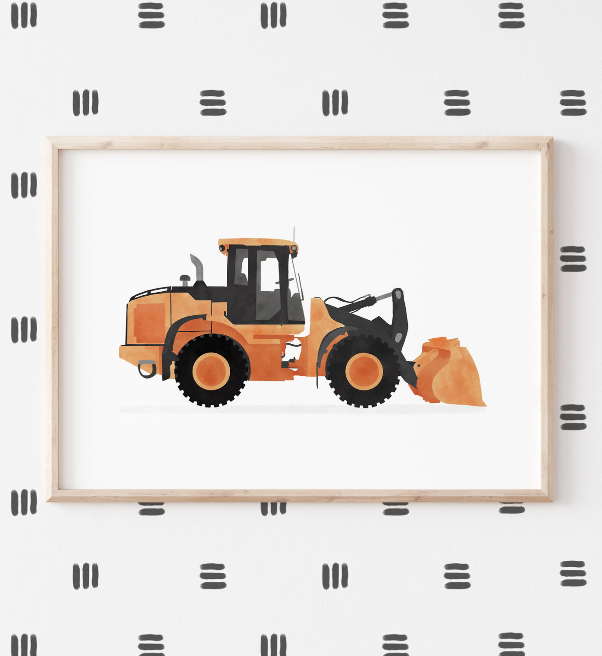 Front Loader Horizontal Print - Orange