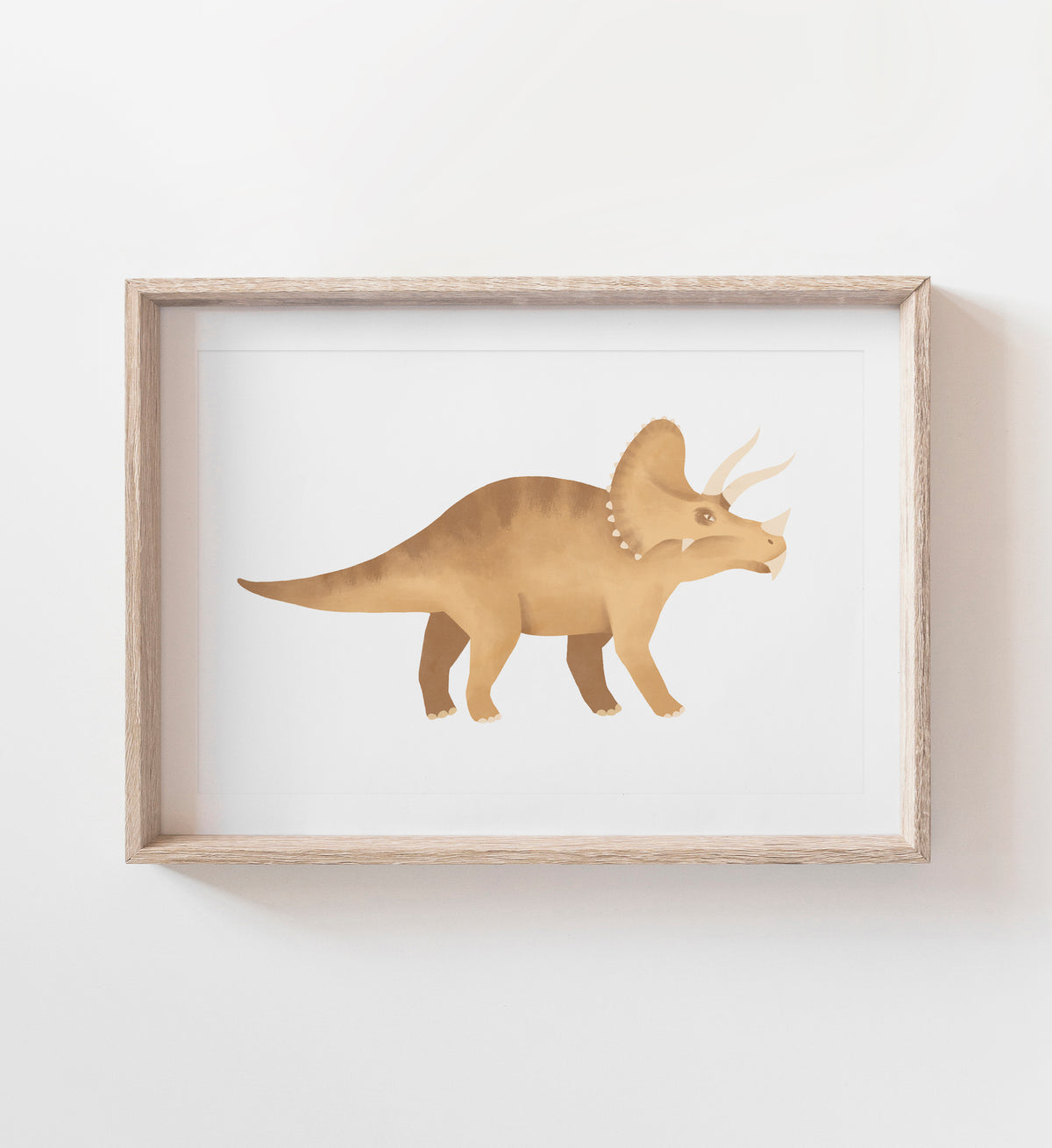 Triceratops Print - Yellow