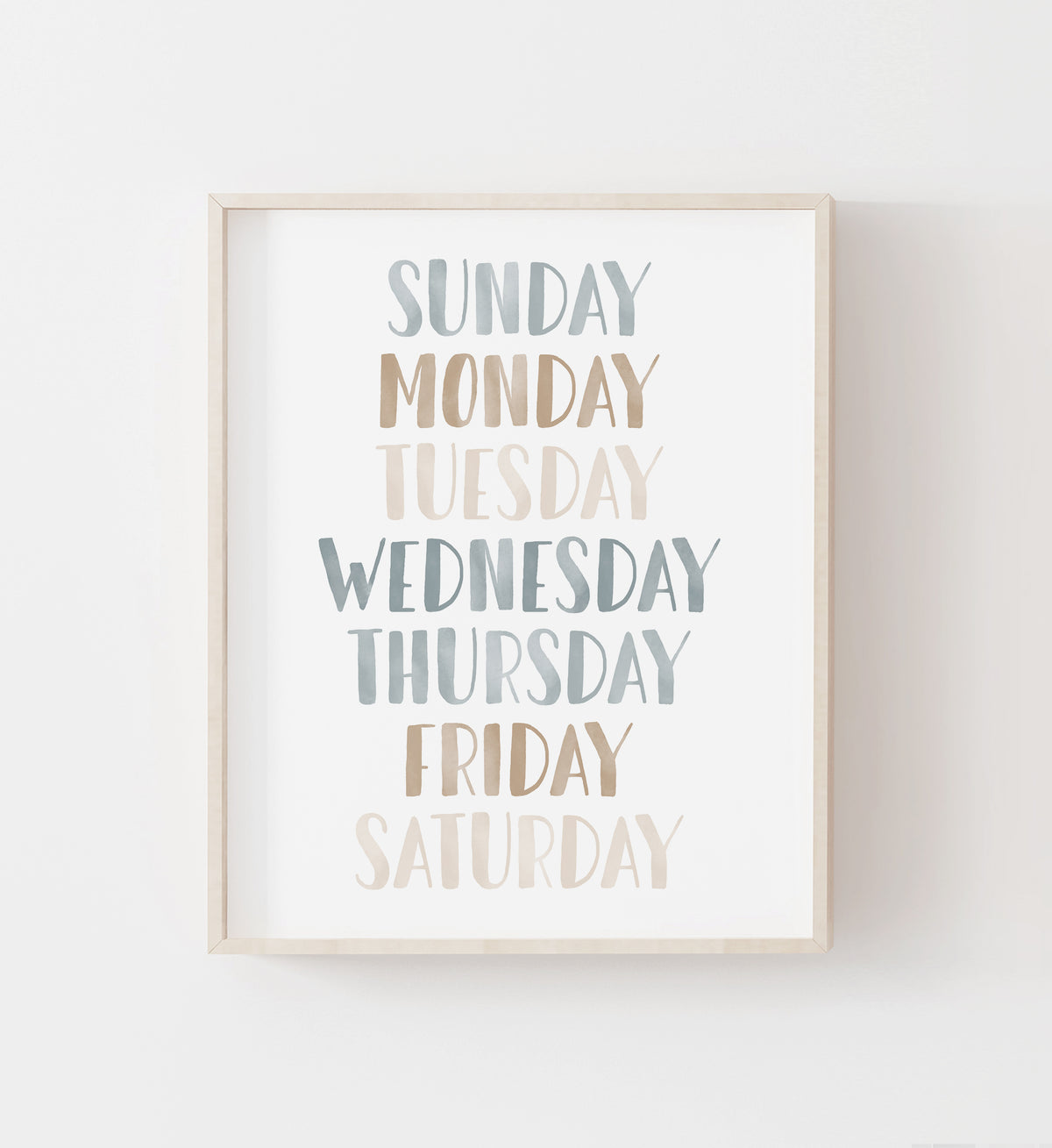 Days of the Week Print - BNCP