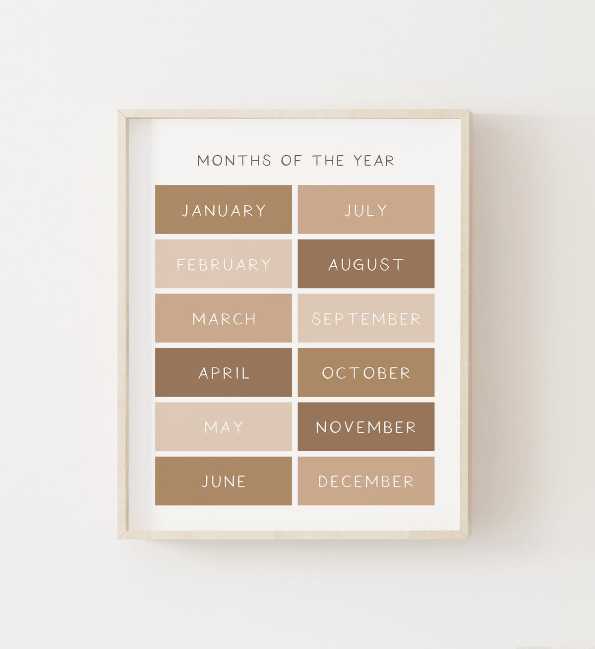 Months of the Year Print - BRCP