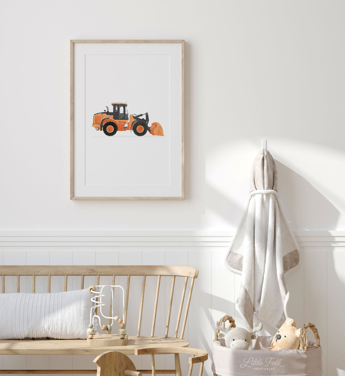 Front Loader Print - Orange