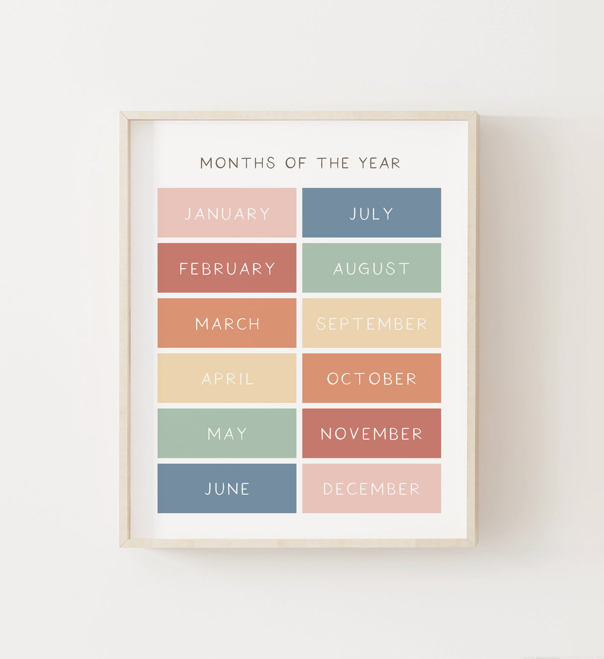 Months of the Year Print - MRCP