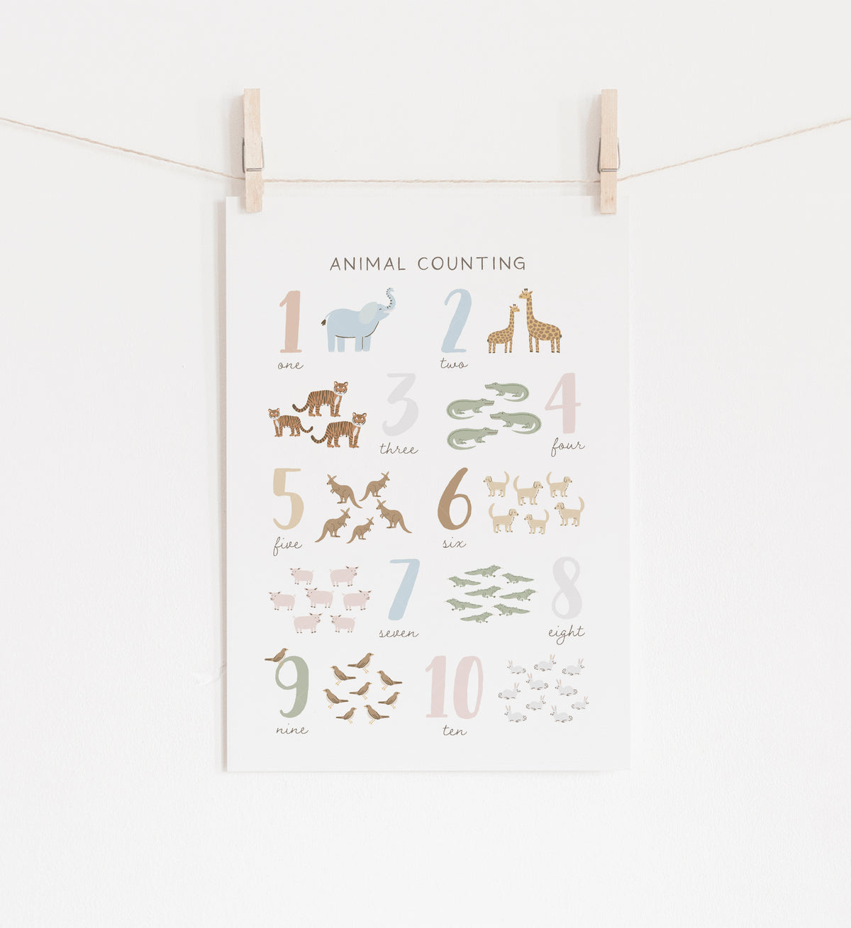 Animal Counting Print - SNCP