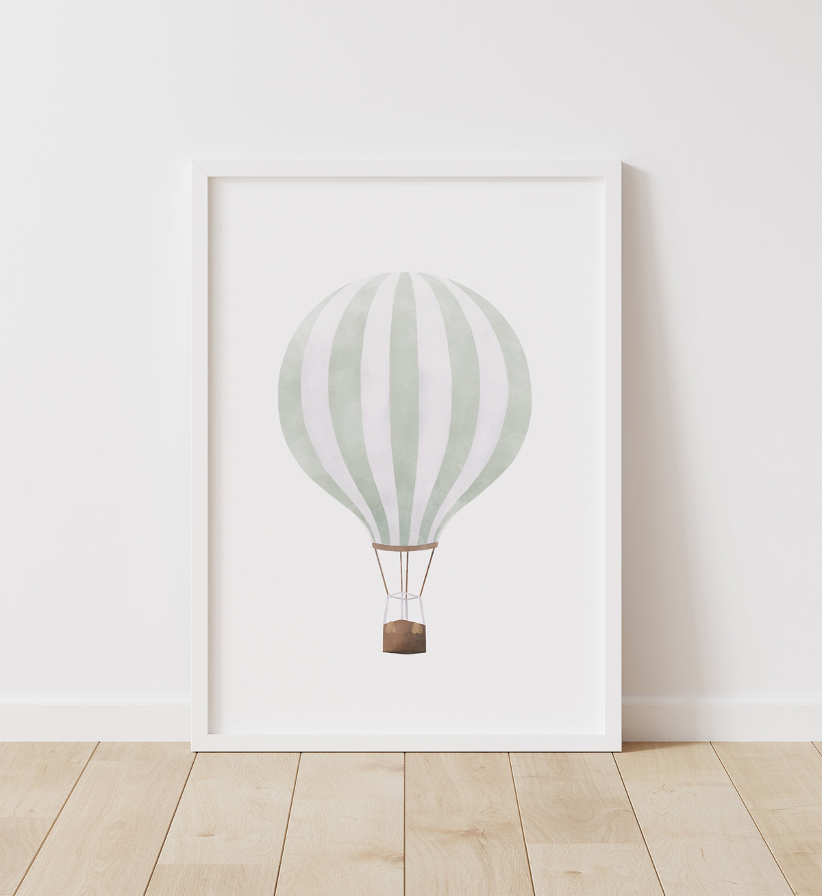 Hot Air Balloon Print - Mint