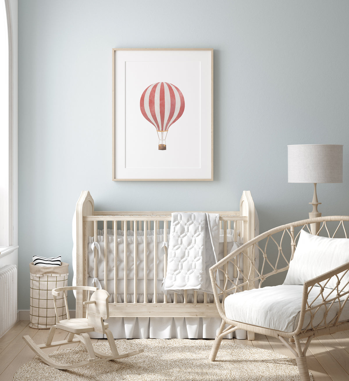 Hot Air Balloon Print - Red