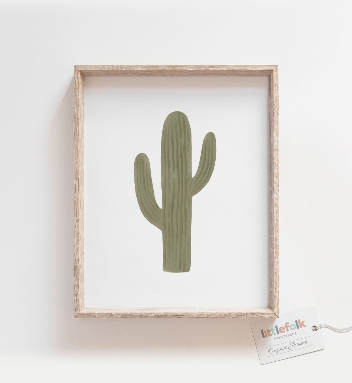 Saguaro Cactus Print - Dark Green