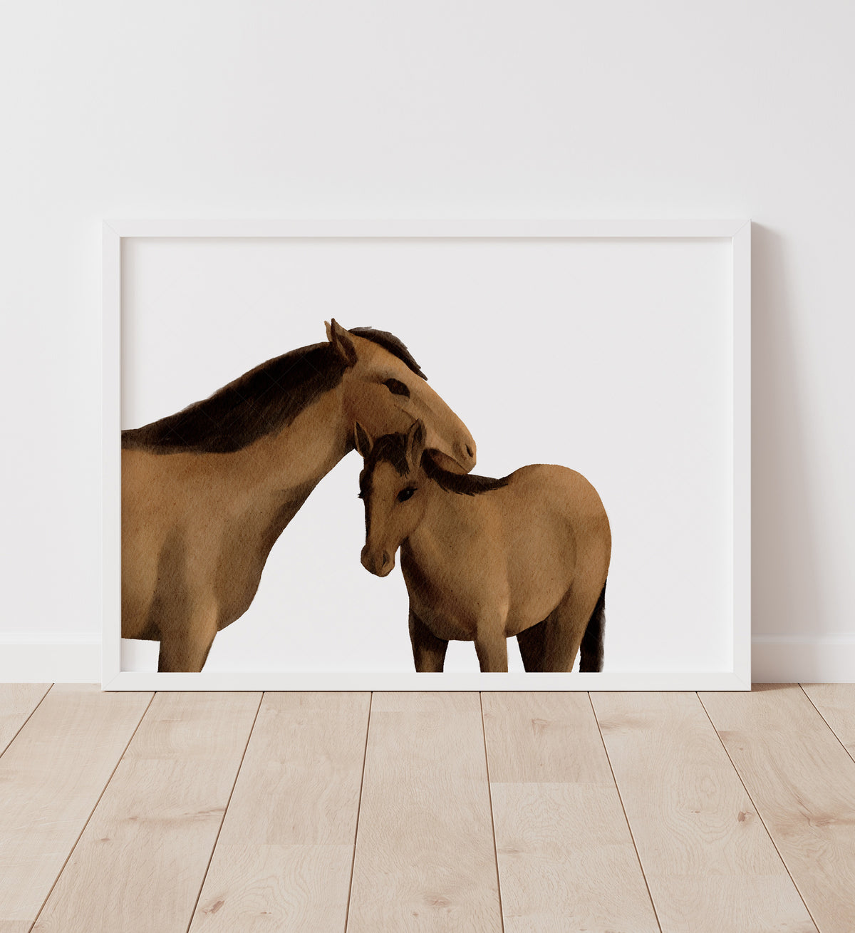 Baby and Mama Horse Print