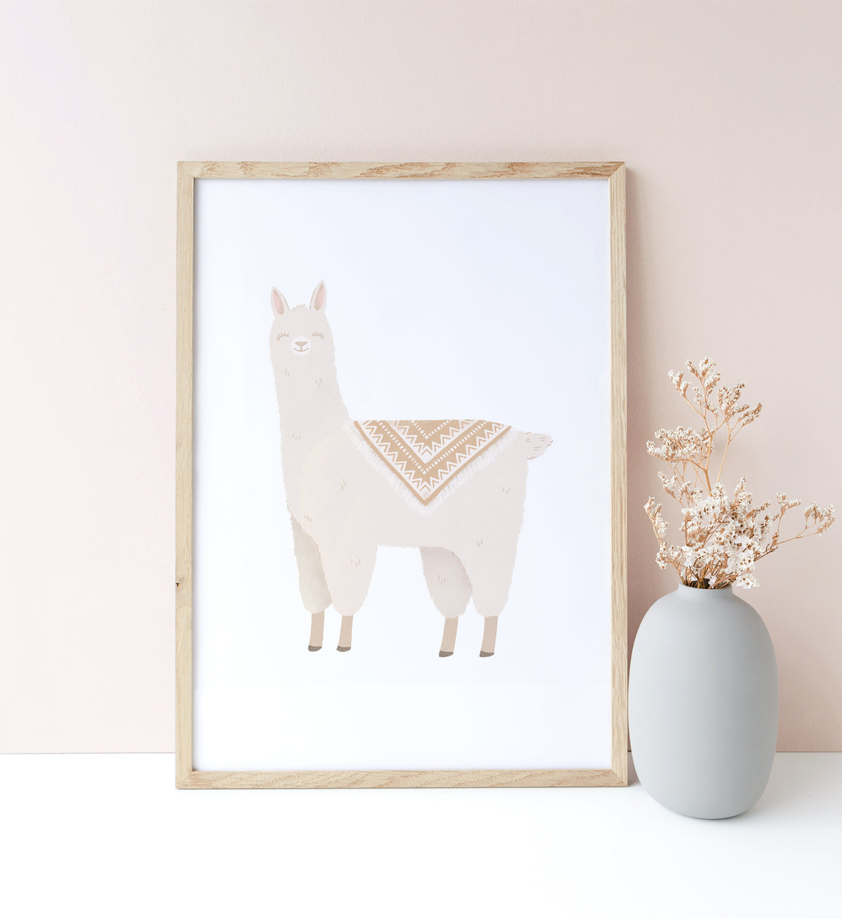 Llama with Gold Saddle Print - PNCP