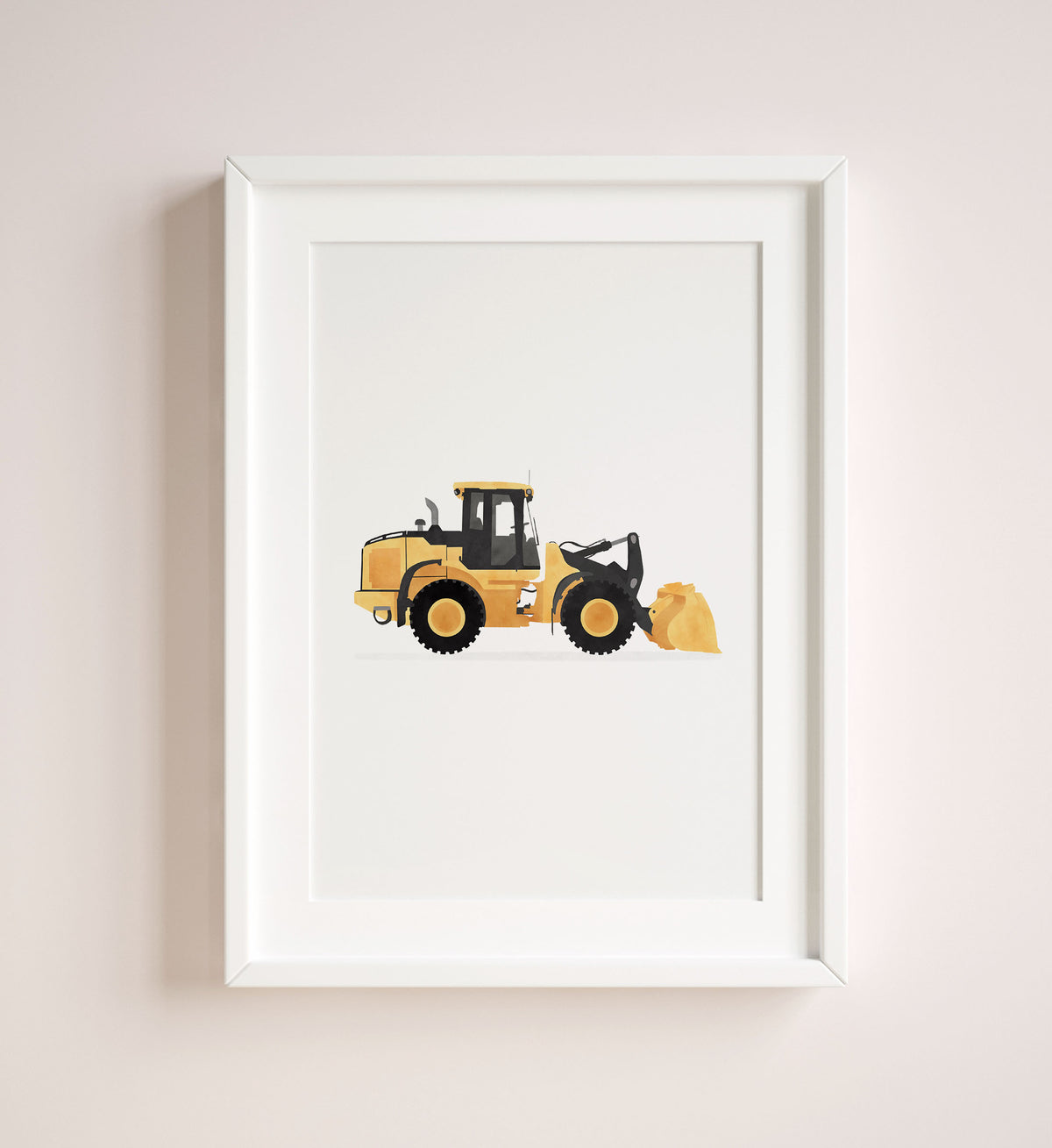 Front Loader Print - Yellow