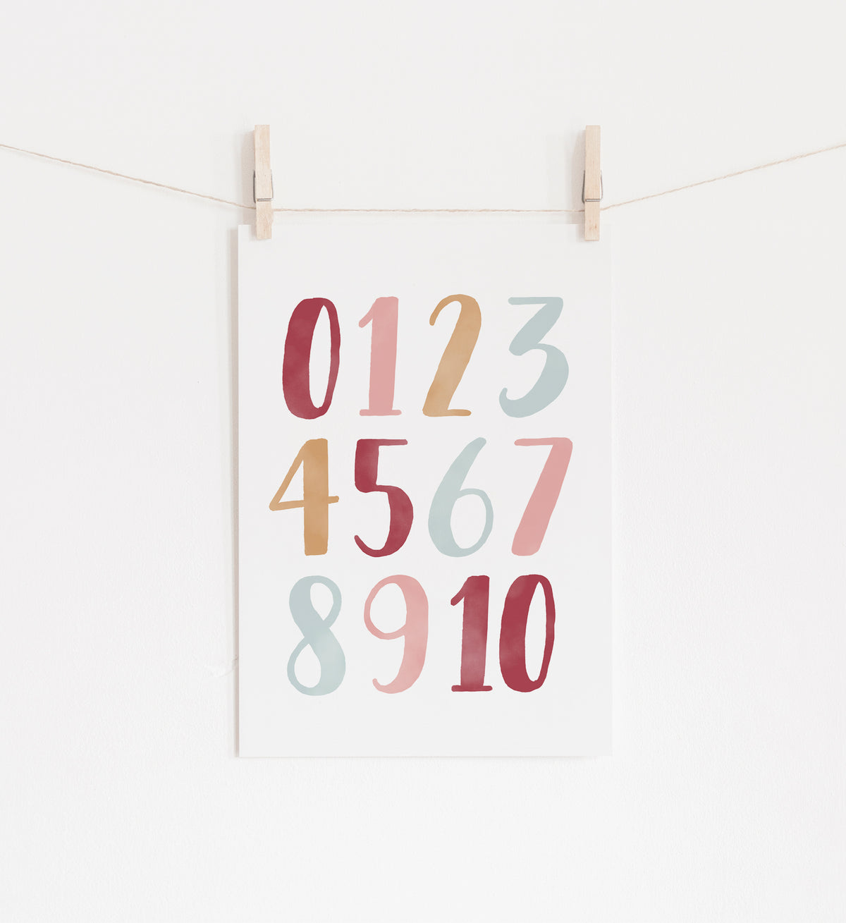 Alphabet and Numbers Set of 2 Prints - Hot Pink